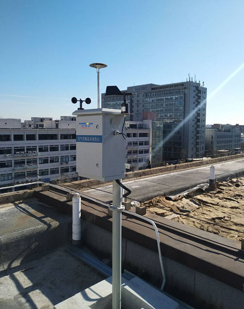 空氣質量監測微型站安裝現場