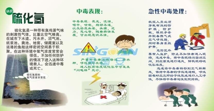 高濃度吸入硫化氫會致人死亡，需謹慎預防